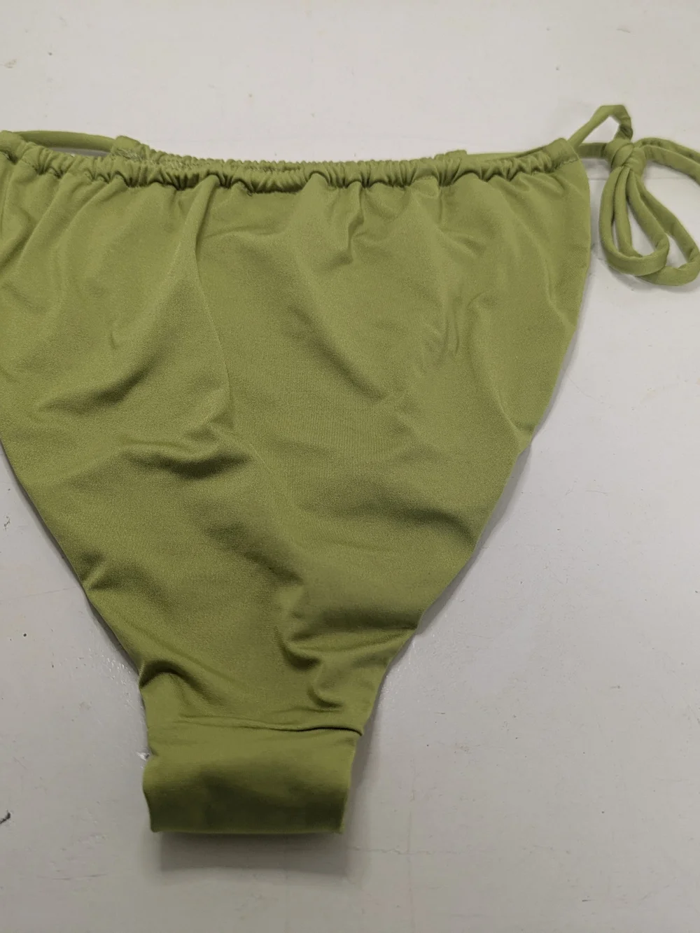 Monica Hansen Green Halter Bandeau Bikini Gold Hardware String Medium NWT